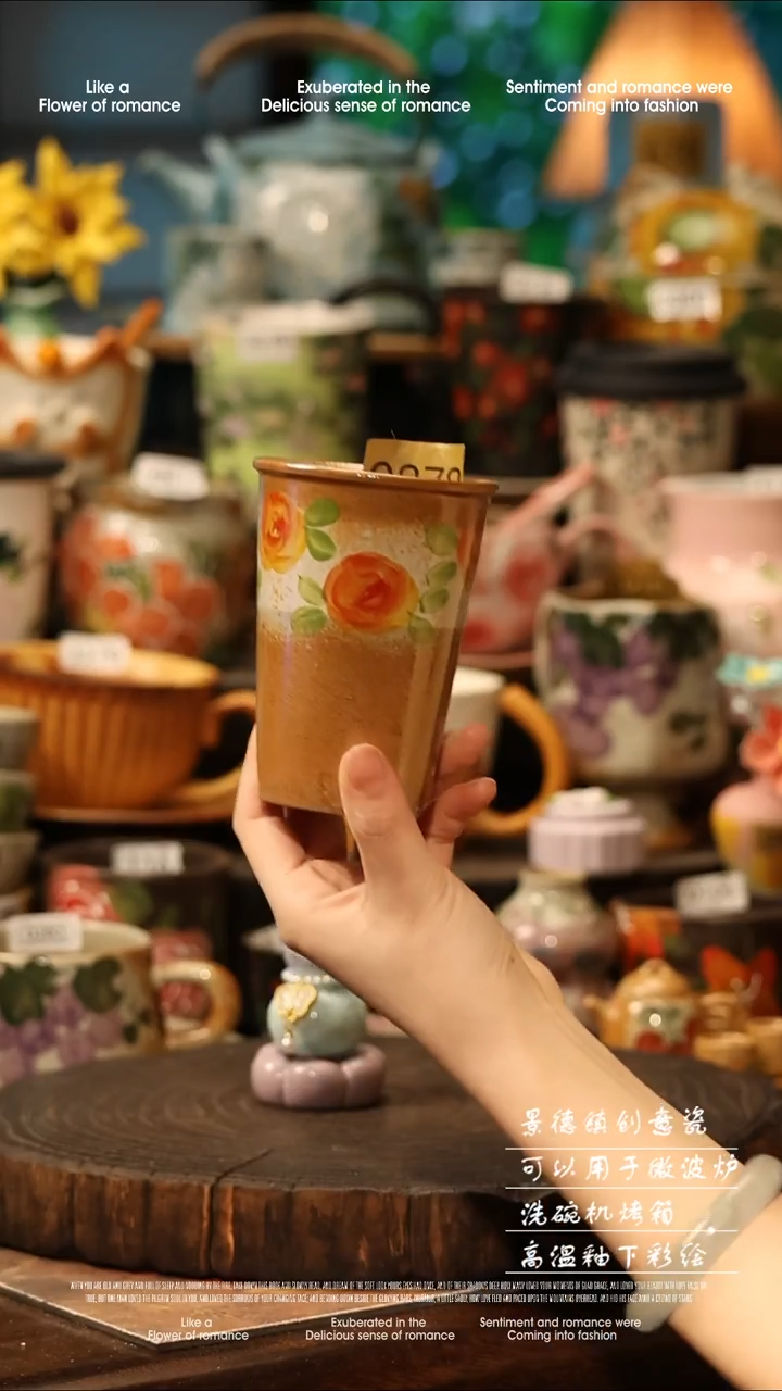 陶瓷景德镇高温釉下彩手工手绘款式