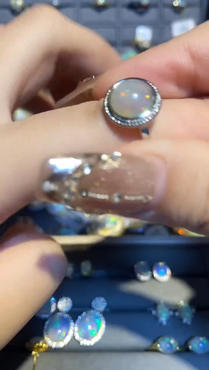 【闪购商品】欧泊戒指合金戒指