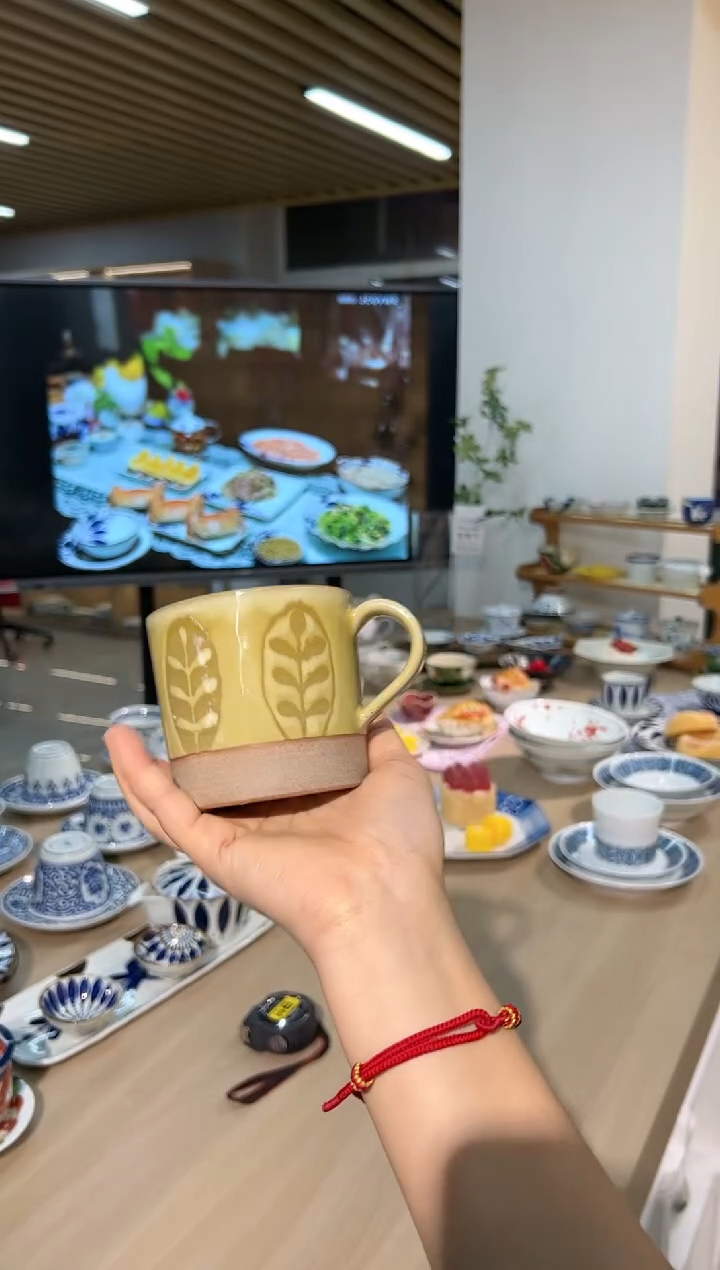 【闪购商品】瓷片マグ　イエローマグ　イエローマグ　イエロ