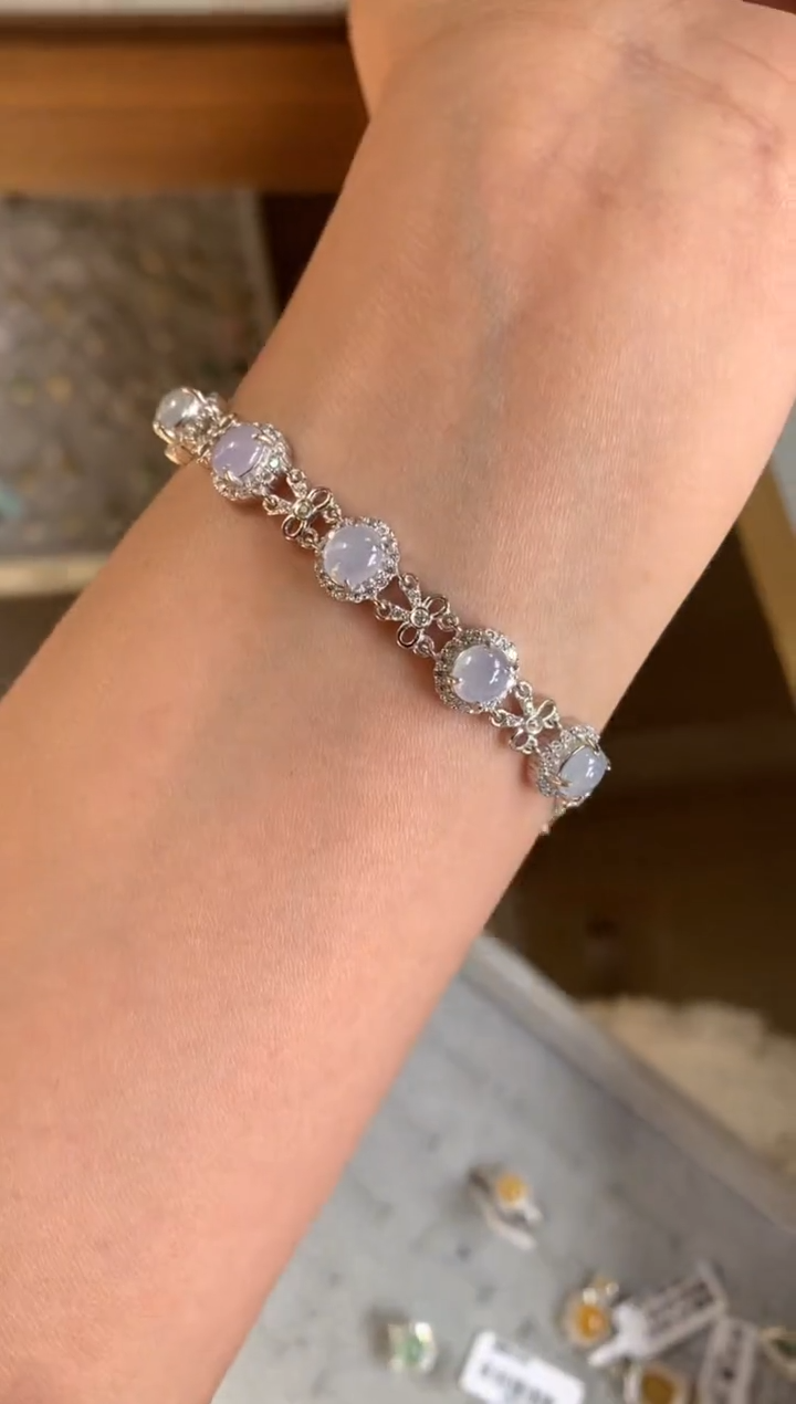 银S925镶嵌戒指翡翠杨*丁手链