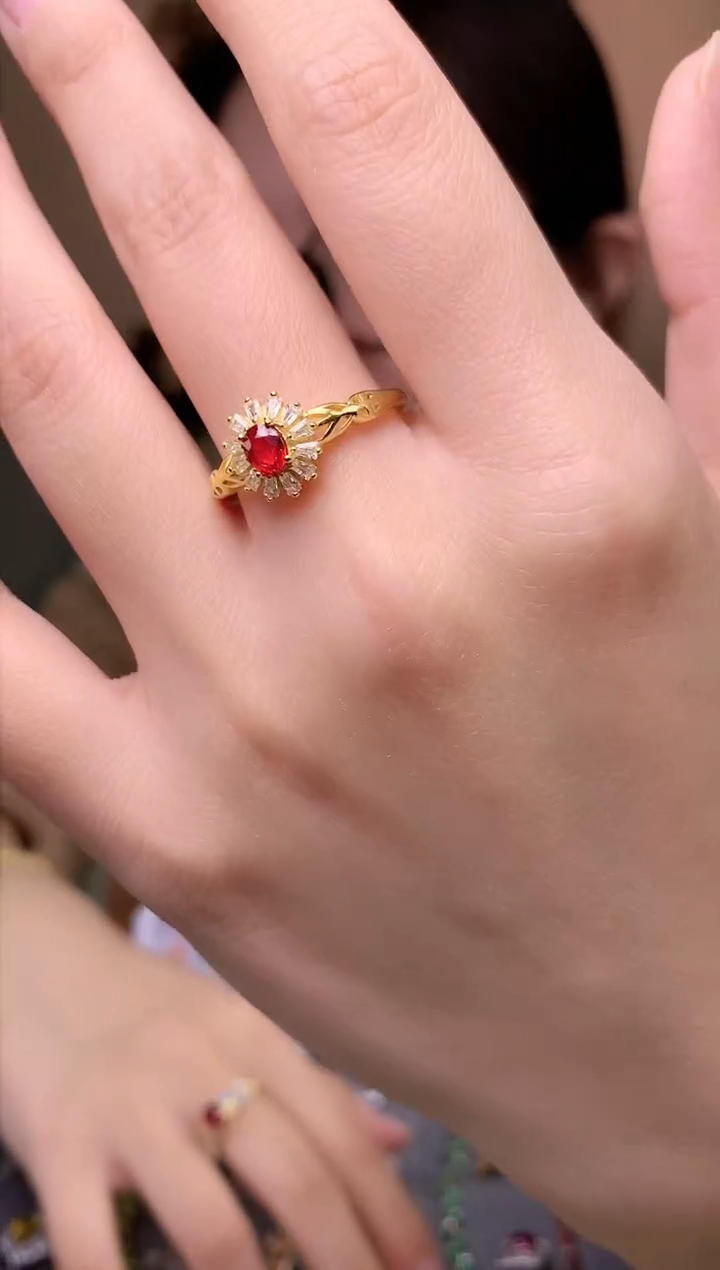 【闪购商品】蓝宝石戒指银S925镶嵌戒指