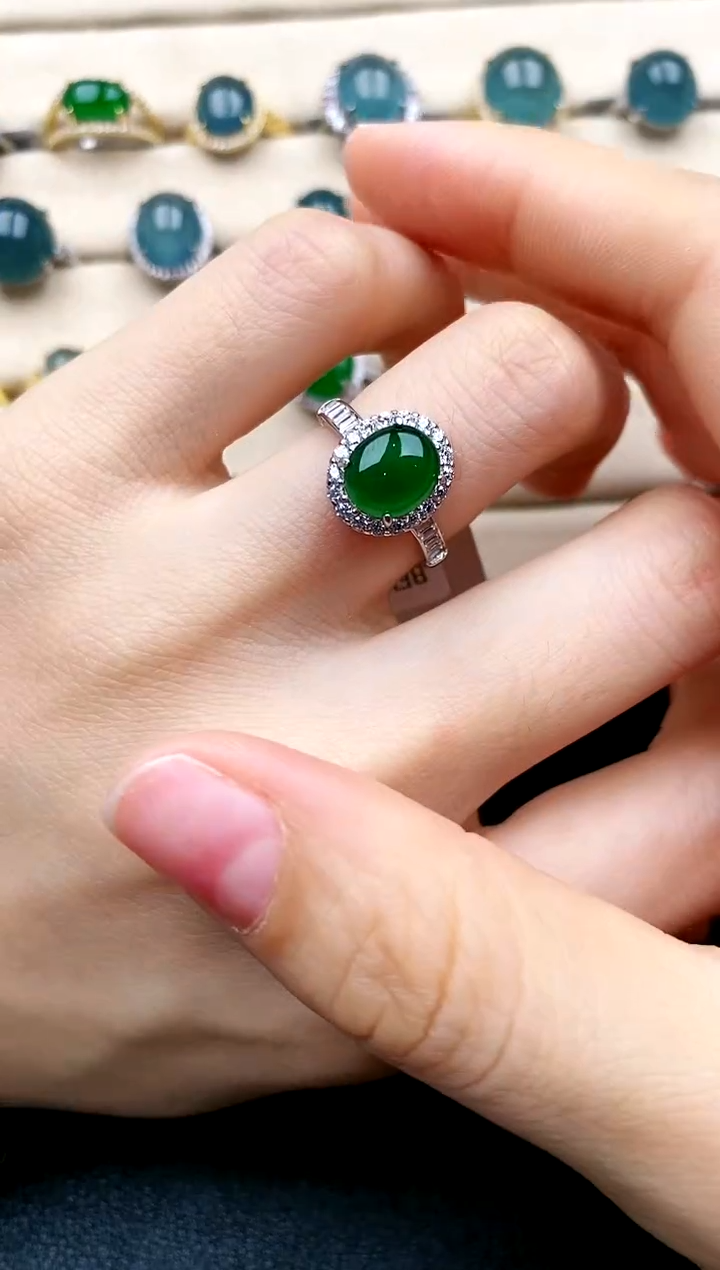 【闪购商品】翡翠戒指银S925镶嵌.....