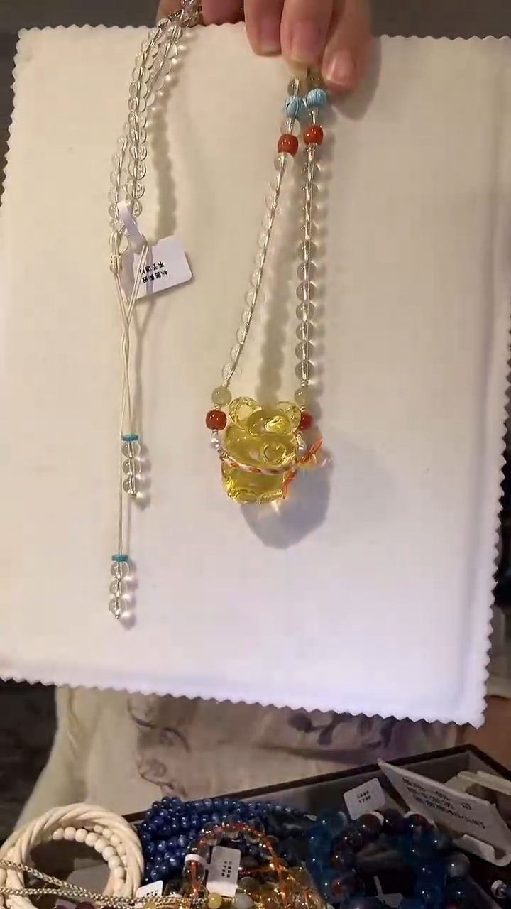 未镶嵌项链蜜蜡金珀小熊蜜蜡项链