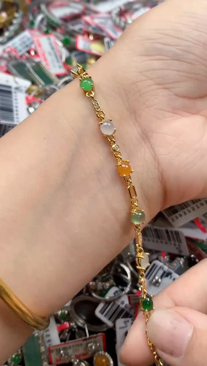 银S925镶嵌戒指翡翠天然A货缅甸翡翠