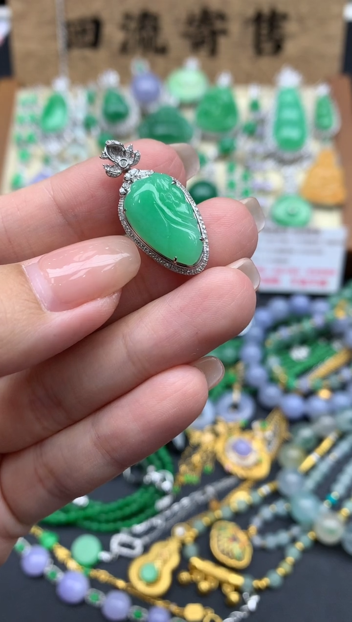 【闪购商品】翡翠颈饰18K金镶嵌199-中国好珍宝