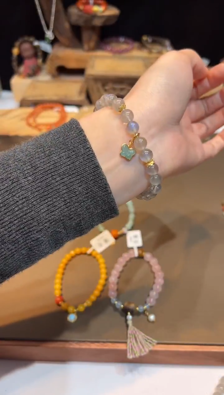 未镶嵌手链长石手饰@@