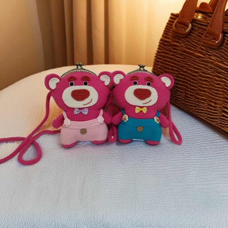 精品钩织萌宠系口金列猫咪口金包手工DIY钩织猫猫包柴犬包成品