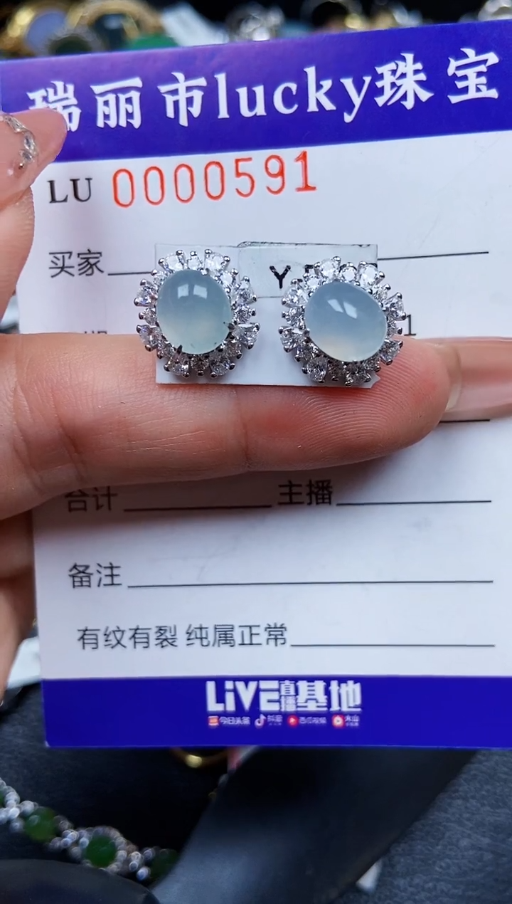 翡翠银S925镶嵌颈饰0591