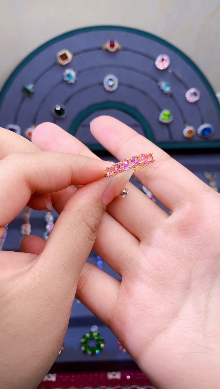 【闪购商品】蓝宝石戒指银S925镶嵌41