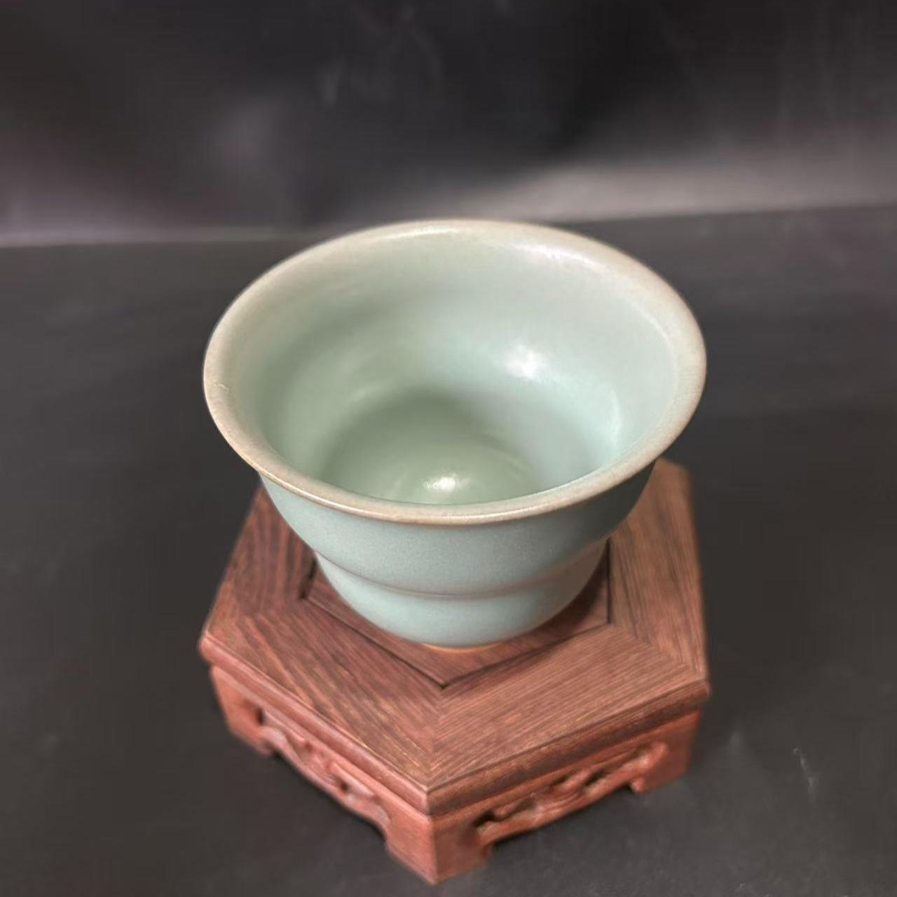 微瑕汝瓷   原矿 仿古釉  福禄主人杯
