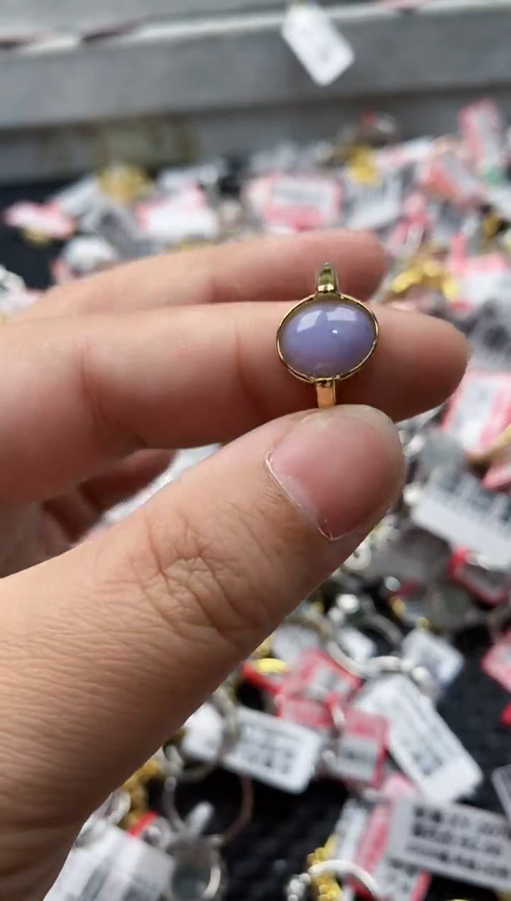 【闪购商品】翡翠戒指银S925镶嵌666666---5