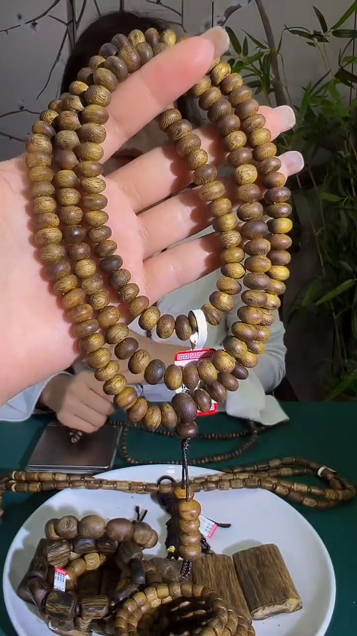 【闪购商品】沉香手串沉浮天然老料树丁多圈白棋24