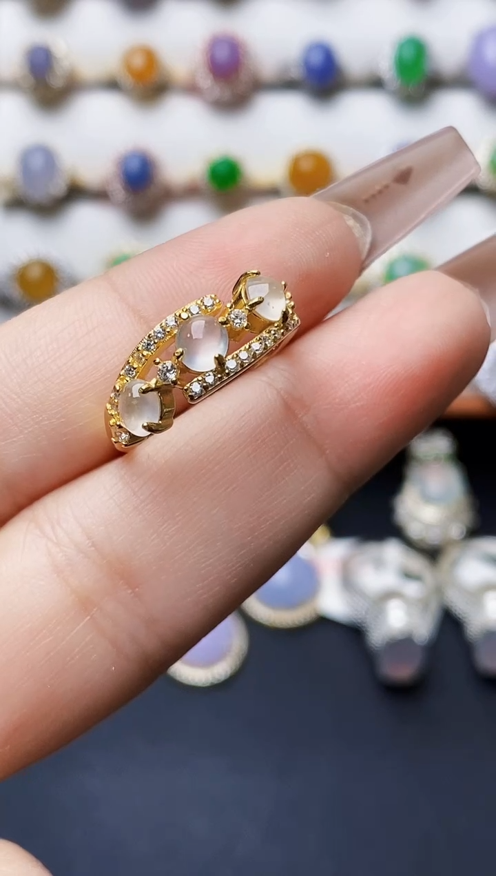 银S925镶嵌戒指翡翠2411