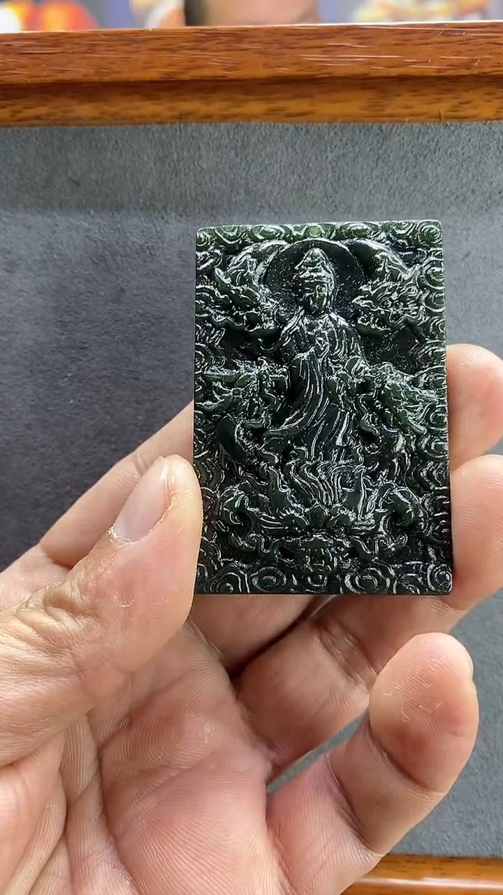 【闪购商品】和田玉（青玉）吊坠(不含链)未镶嵌精品和田玉观音