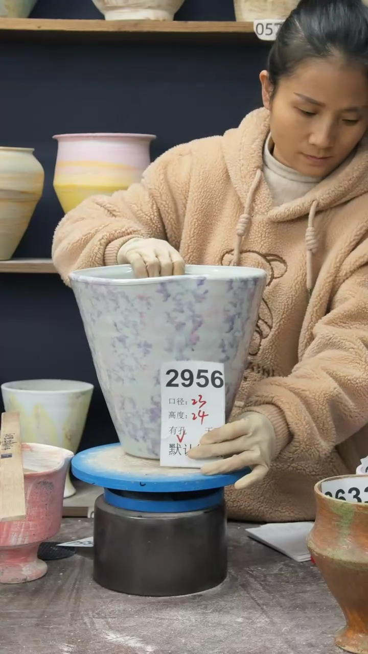 景德镇花盆默认微瑕2956