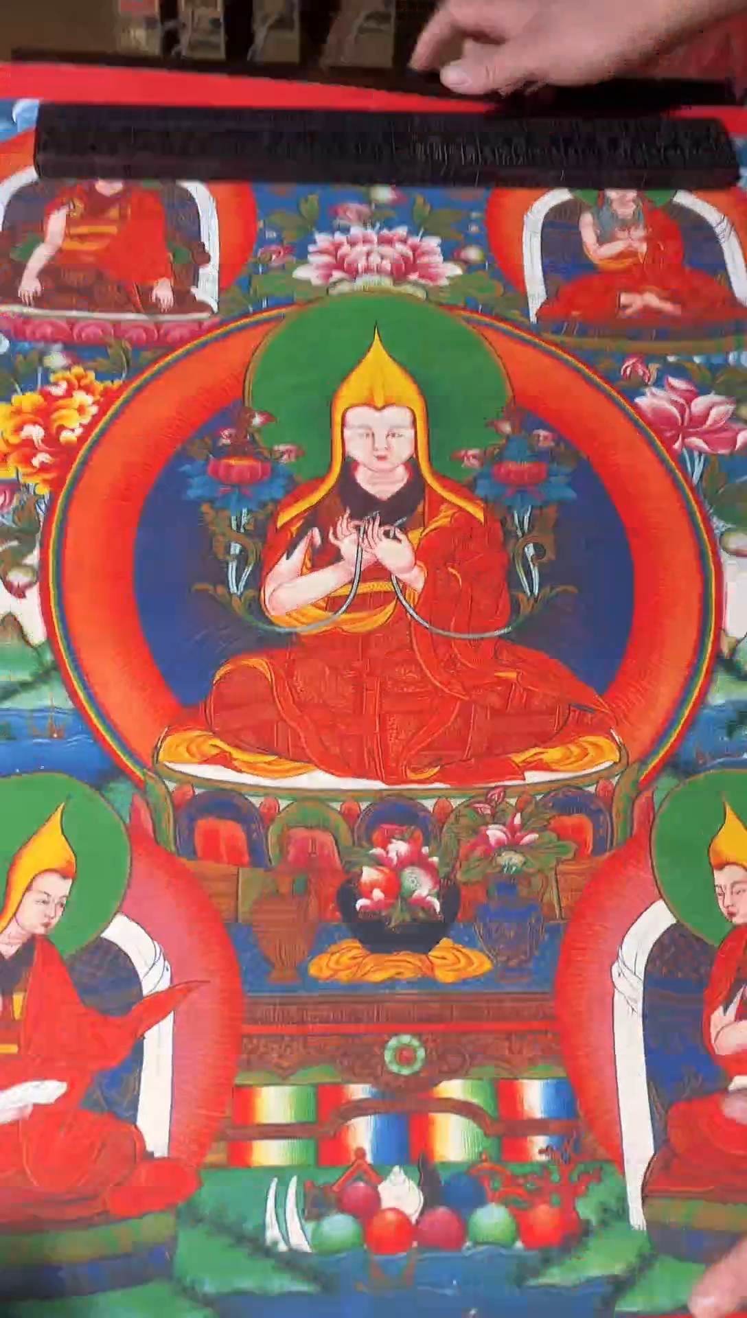 卷轴画菊菊唐卡tk160