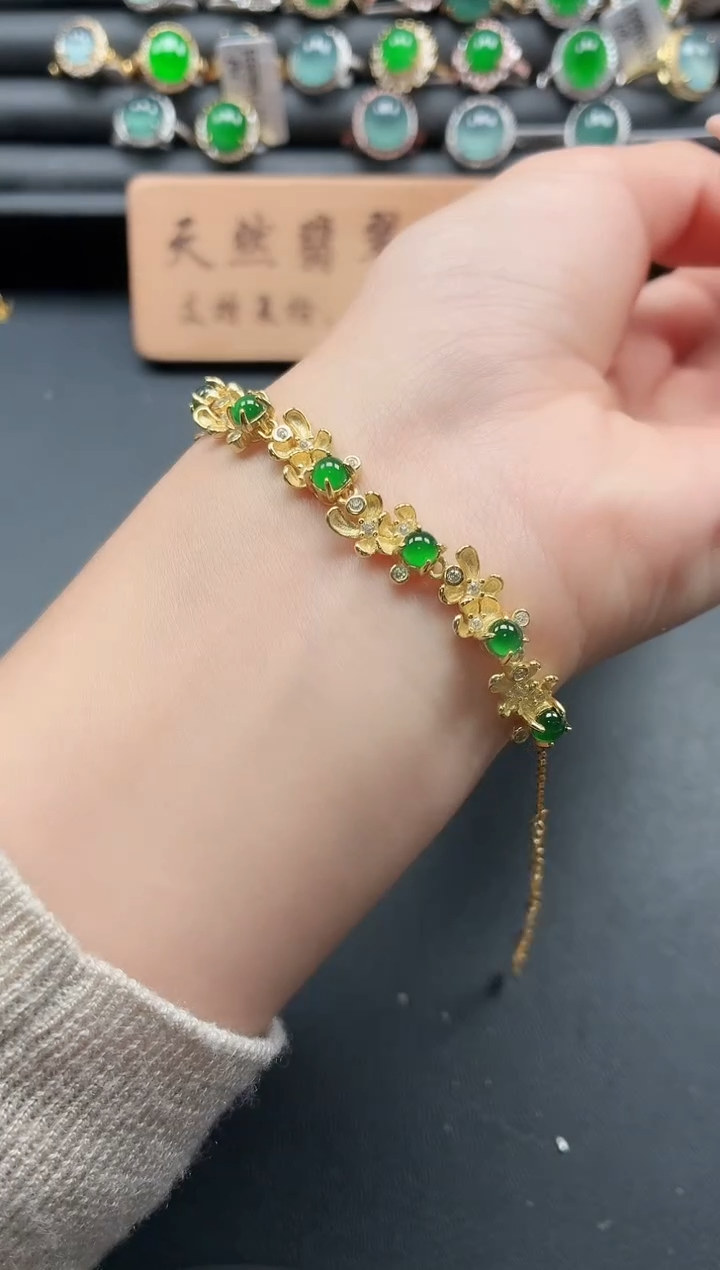 银S925镶嵌戒指翡翠111