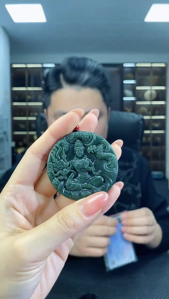 【闪购商品】和田玉颈饰未镶嵌御龙观音清货1