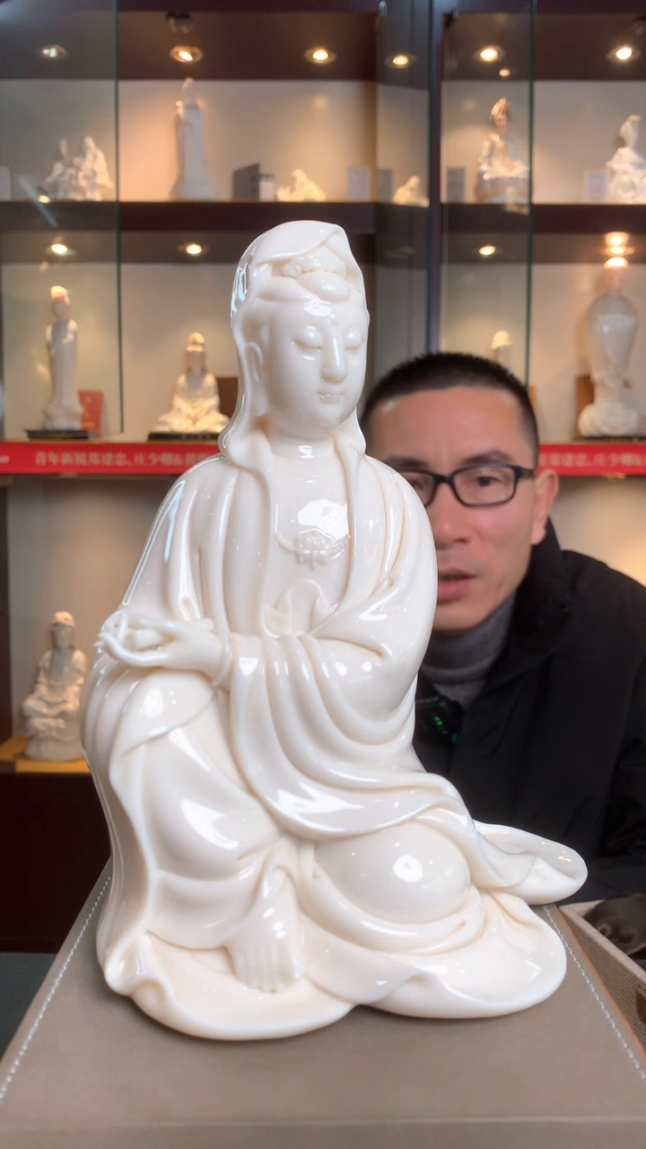 【闪购商品】摆件持经观音  德化白瓷  