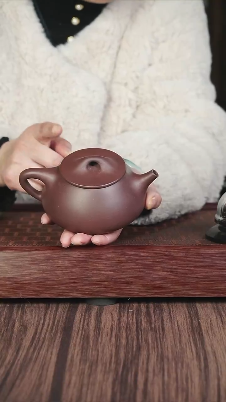 【闪购商品】紫砂茶壶ly  紫泥 景舟石瓢 240cc