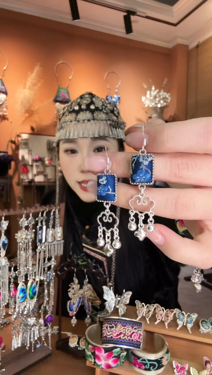 刺绣纯手工民族风耳环