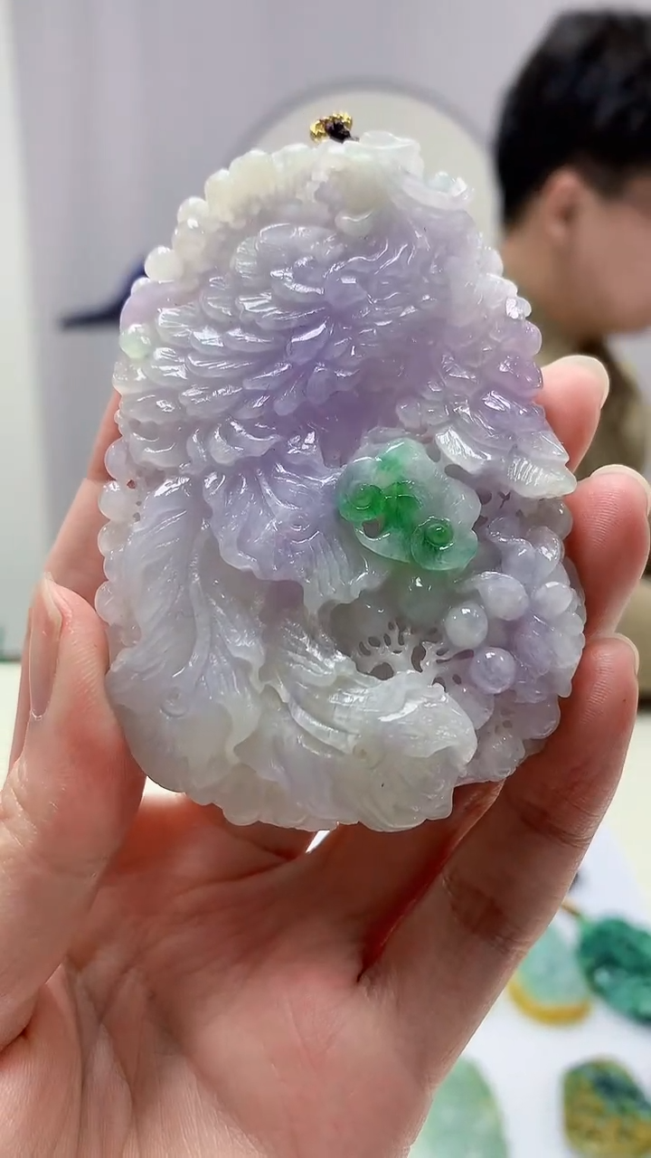 【闪购商品】定制翡翠未镶嵌4688zm-毛货赠珠链凤凰144