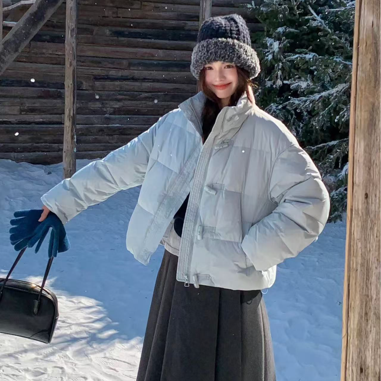 D2羽绒服冬季韩版大被子保暖加厚