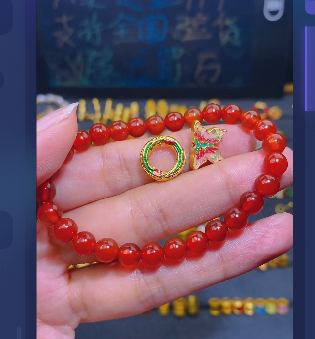足金999凤扣+蝴蝶/多样性发