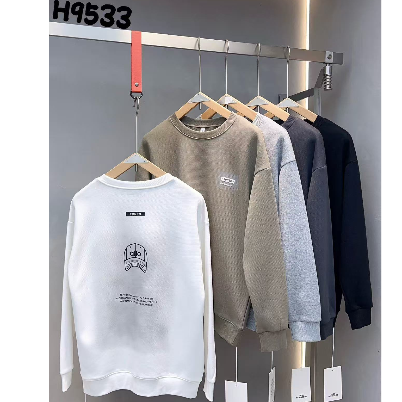 十三行高品质~冬款加绒加厚男士卫衣9533