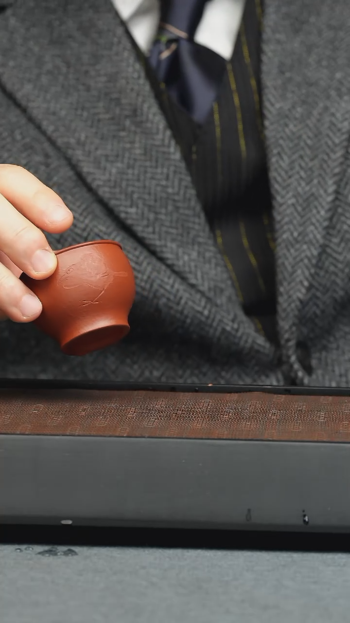 【闪购商品】杯朱泥小缸杯-八大鸟