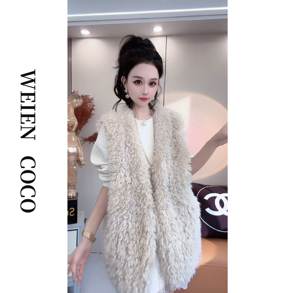 【薇恩COCO】毛马甲休闲潮流个性百搭秋上新马夹S6384
