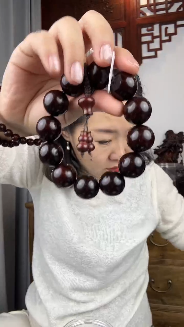 檀香紫檀（小叶紫檀）小叶紫檀卡2.0单圈手串