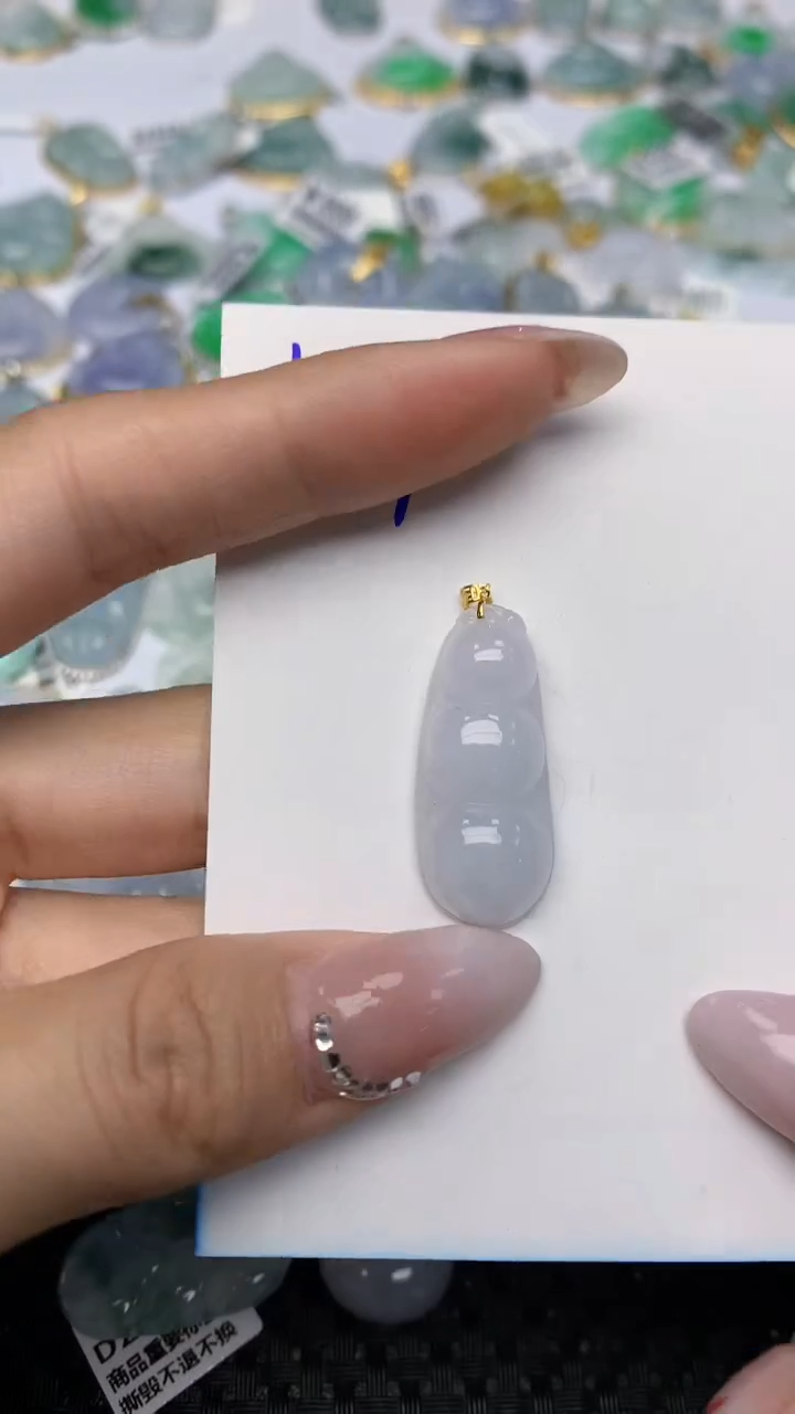 【闪购商品】翡翠颈饰18K金镶嵌天然翡翠A货