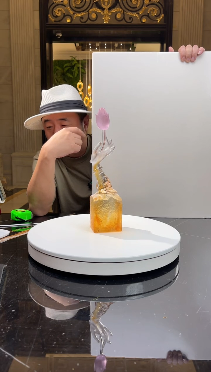 【闪购商品】茶宠AJ06670手捧莲花艺术摆件