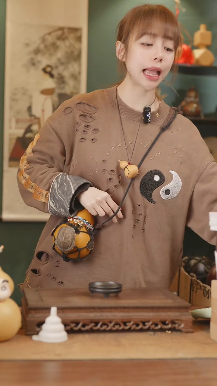【闪购商品】243号精品天然大漆工艺防渗内胆酒葫芦~