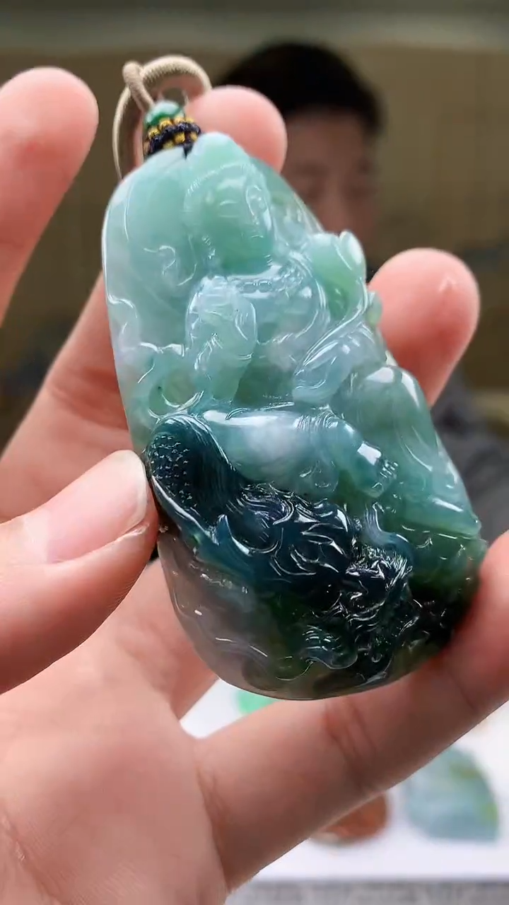 【闪购商品】定制翡翠未镶嵌4917bb-毛货挂件103