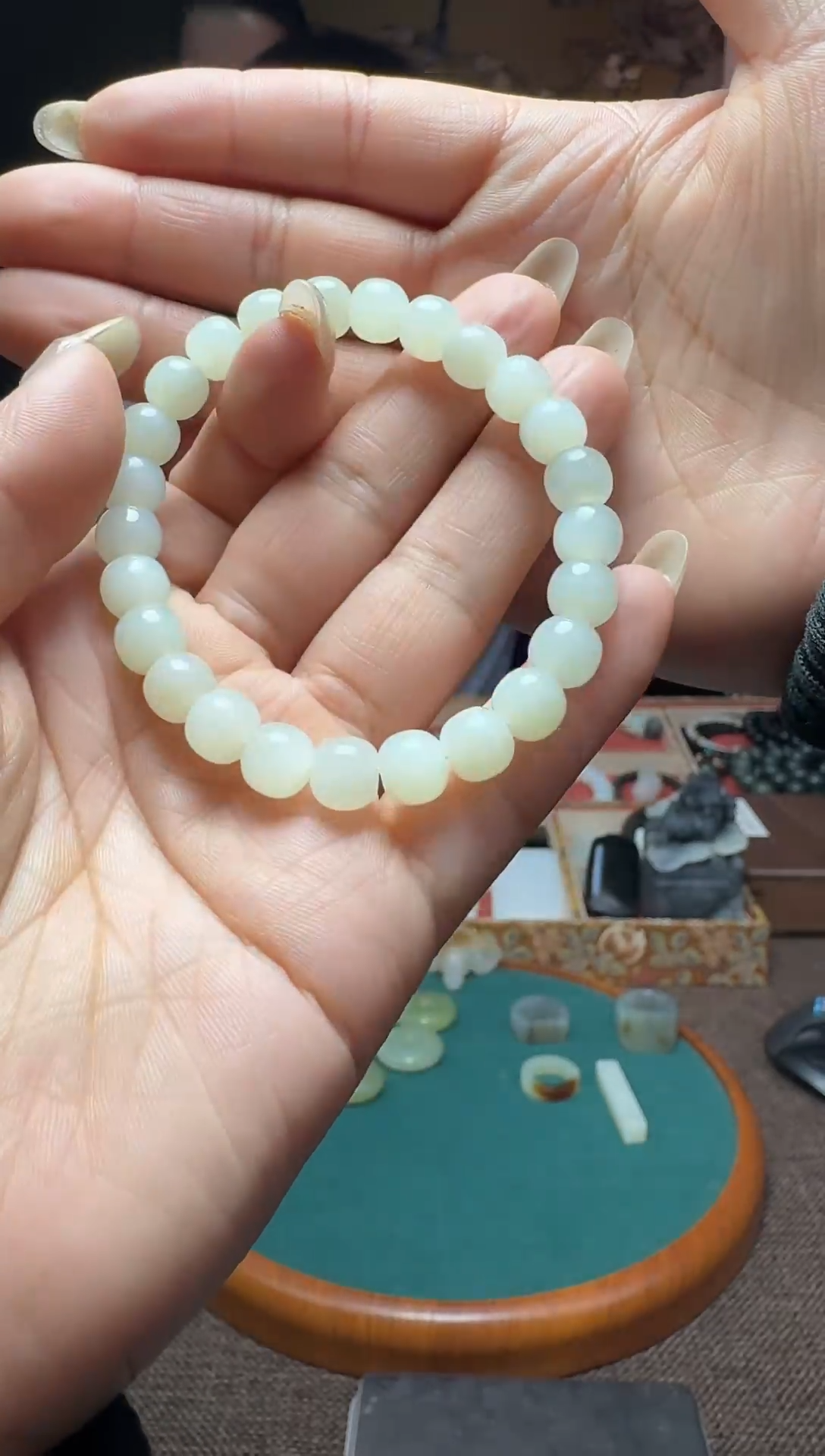 未镶嵌手串和田玉于田料