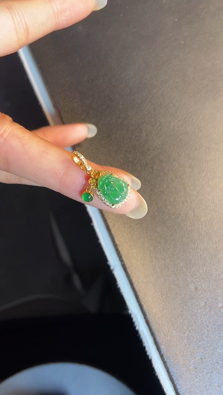 吊坠(不含链)银S925镶嵌翡翠1