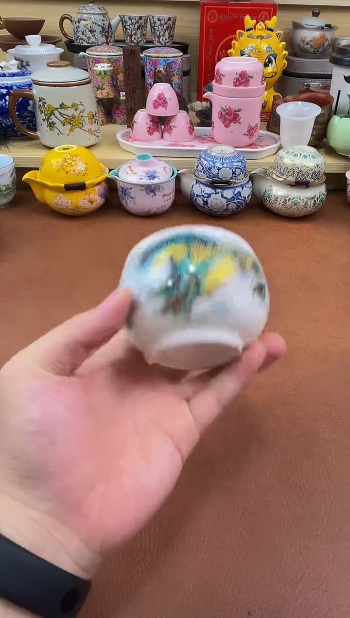 陶瓷茶具摆件旅行套组