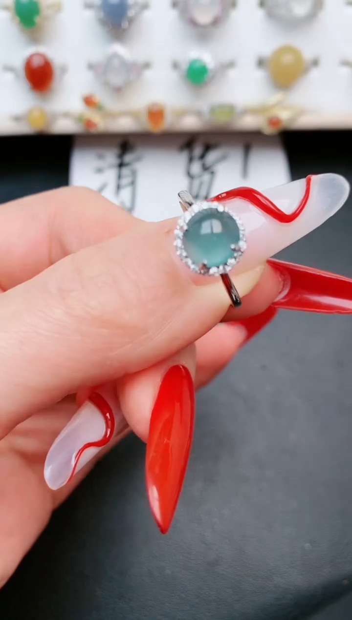 【闪购商品】翡翠戒指银S925镶嵌.....
