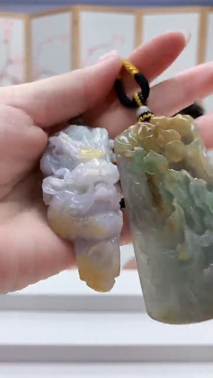 未镶嵌定制翡翠5060ry-毛货挂件19