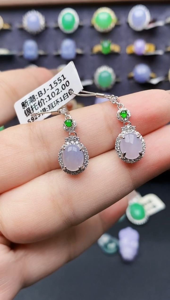 银S925镶嵌戒指翡翠1055