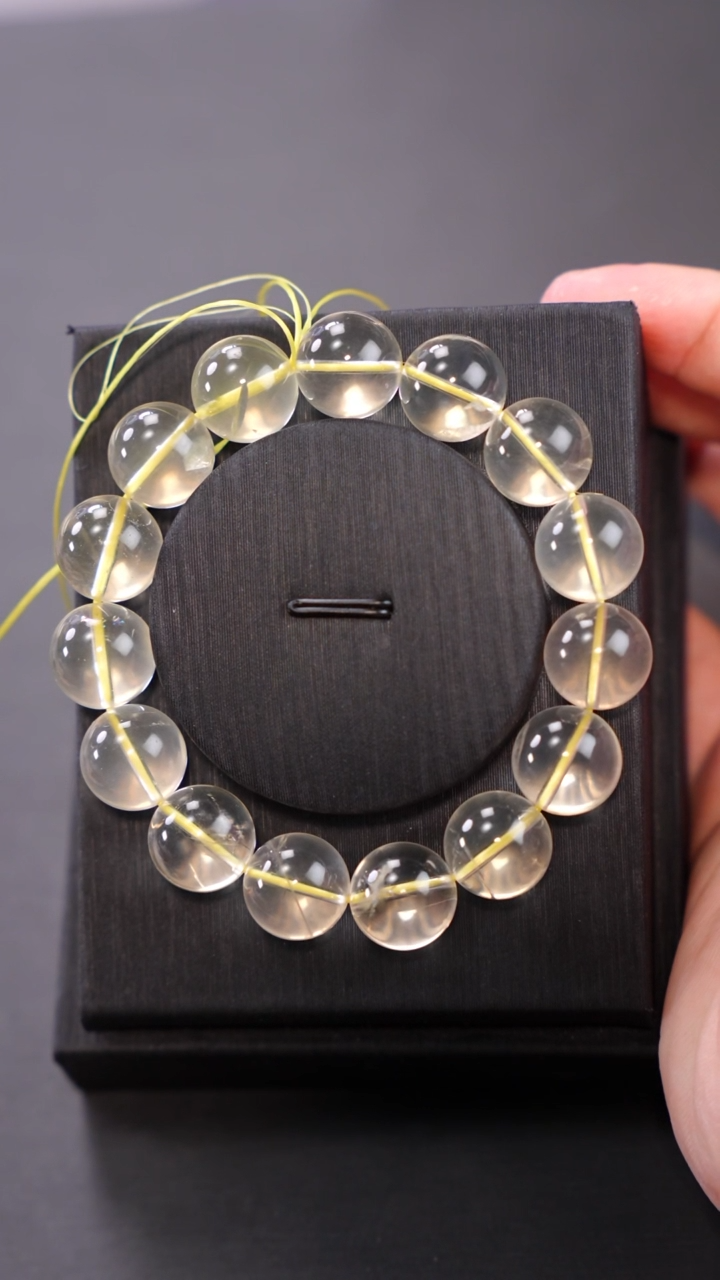 【闪购商品】水晶单圈未镶嵌Q062柠檬黄水晶单圈13mm