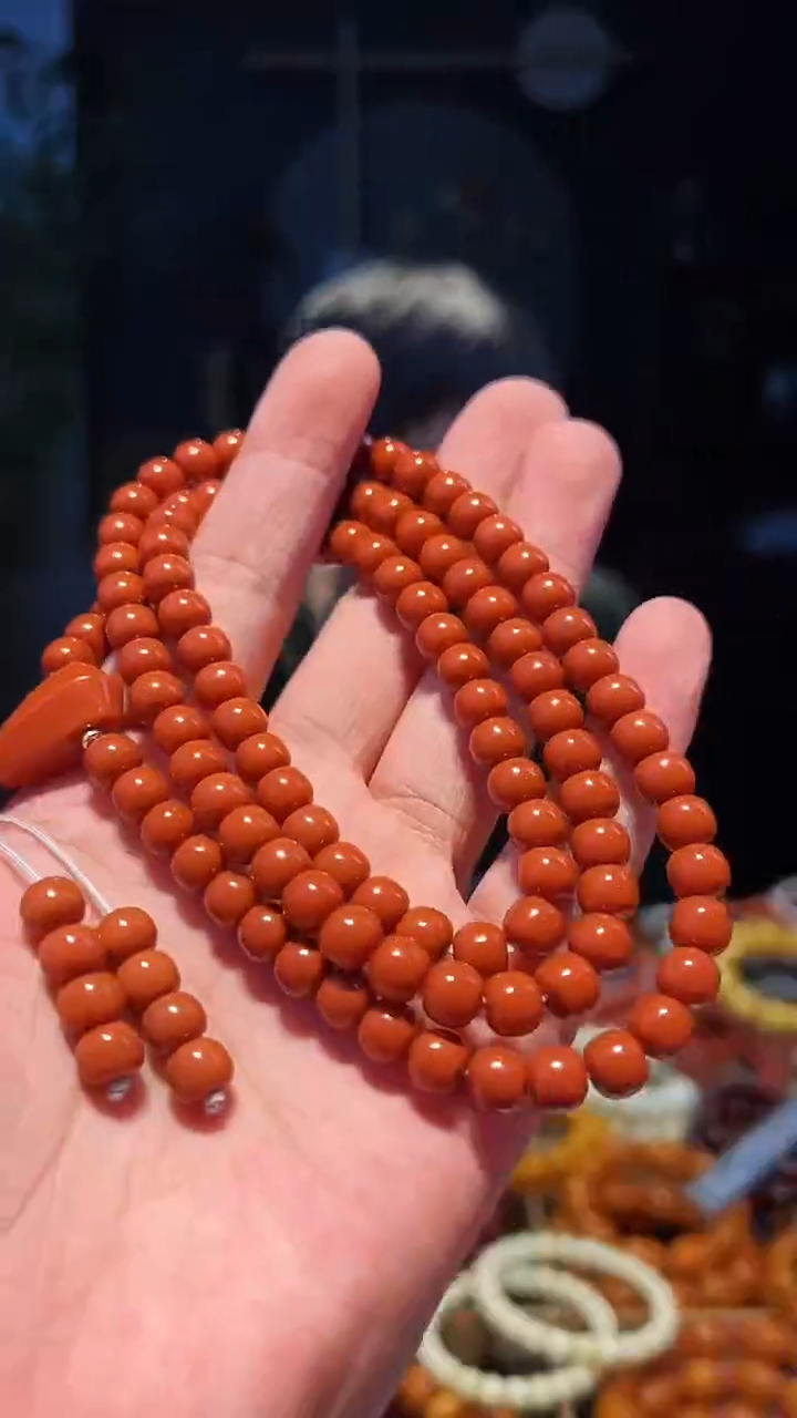 【闪购商品】南红玛瑙手串未镶嵌7+108柿子黄