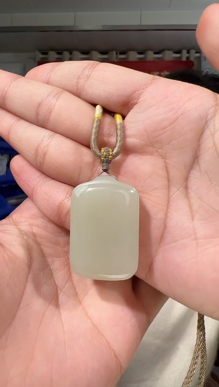 【闪购商品】和田玉吊坠(不含链)未镶嵌晴水无事牌吊坠