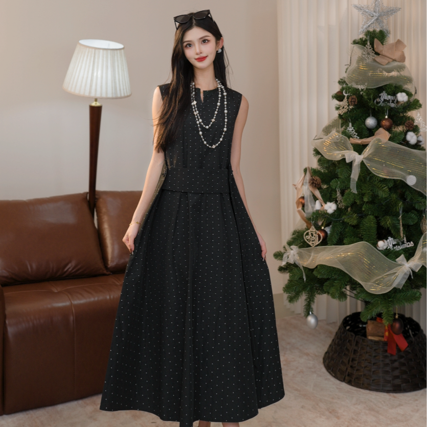 AMASS/阿玛施新款法式2025设计中长款连衣裙裙子女款550005