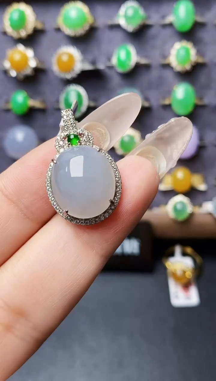 银S925镶嵌戒指翡翠1157