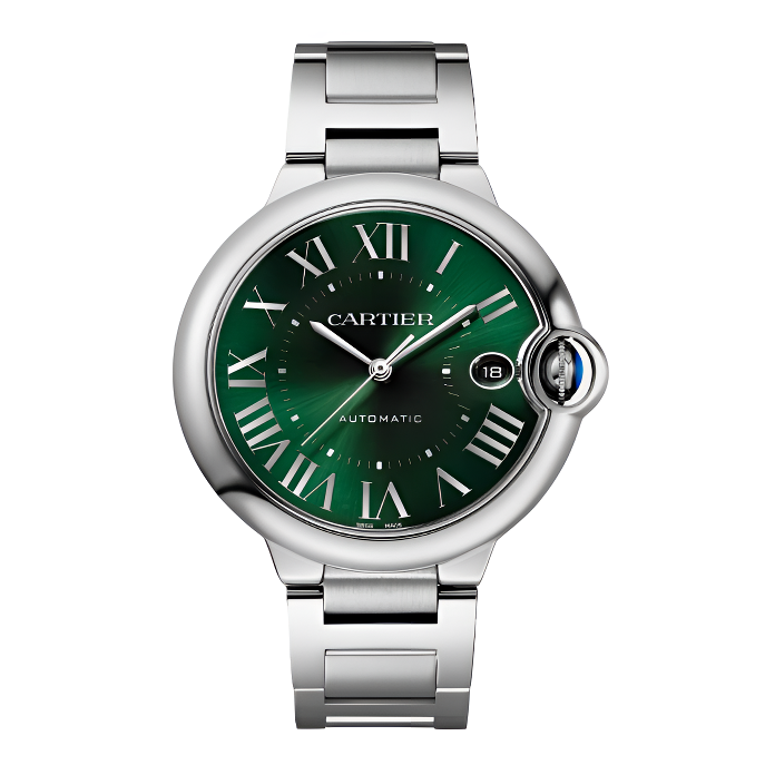 99新 Cartier/卡地亚 蓝气球绿盘新款/40mm/WSBB0071钢带男款手表