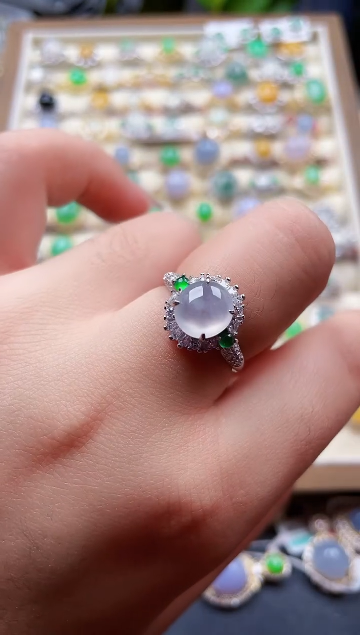 银S925镶嵌戒指翡翠57