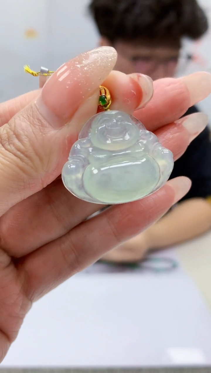 【闪购商品】定制翡翠未镶嵌4688MM-毛货挂件101赠珠链